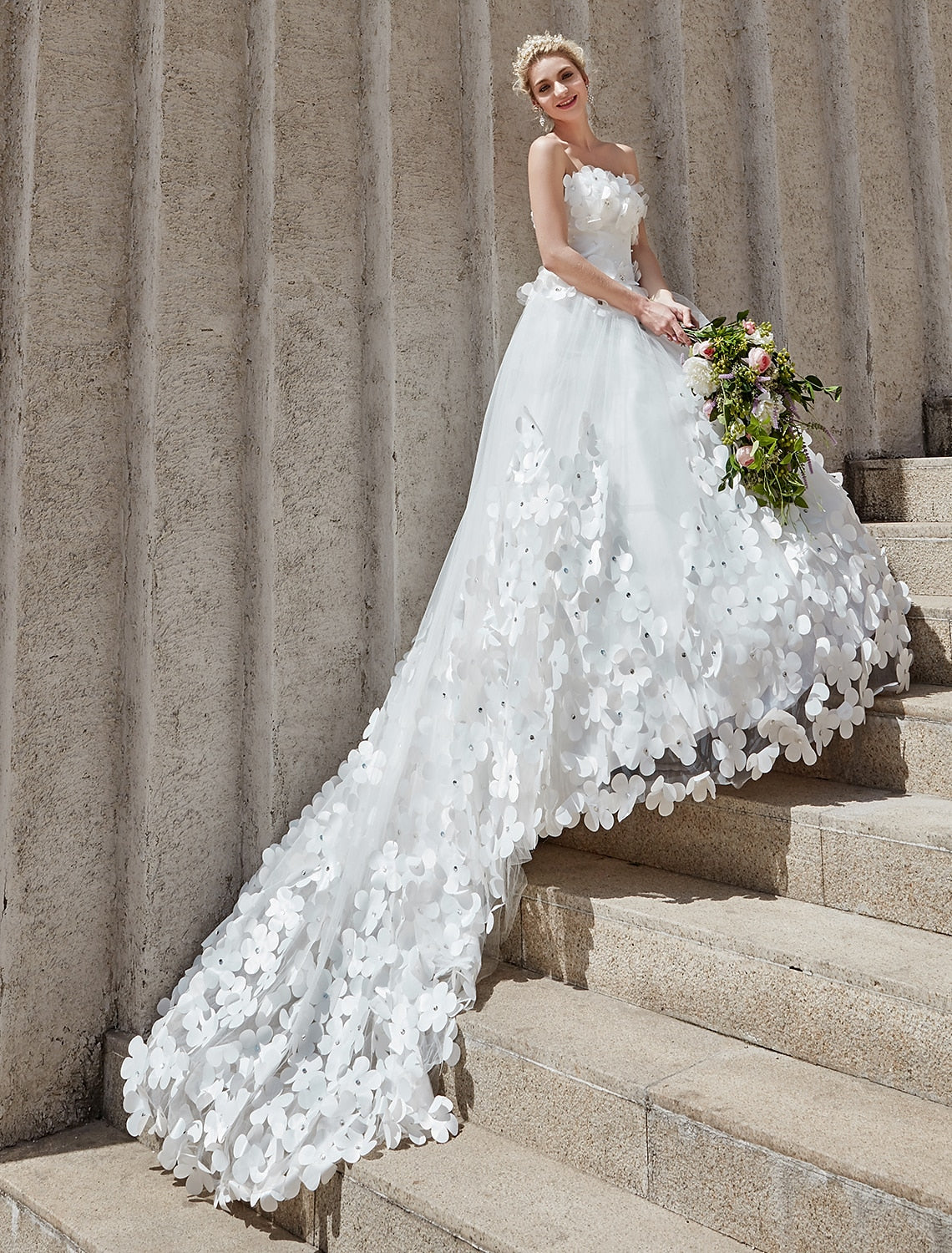 Engagement Sexy Formal Fall Wedding Dresses Mermaid / Trumpet Off Shoulder Cap Sleeve Chapel Train Lace Church Bridal Gowns With Appliques 2023 Summer Wedding Party