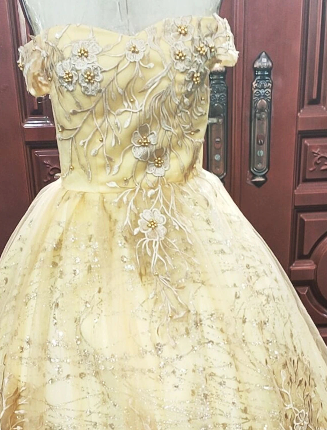 Ball Gown Quinceanera Dresses Princess Dress Performance Quinceanera Floor Length Sleeveless Off Shoulder Polyester with Crystals Appliques