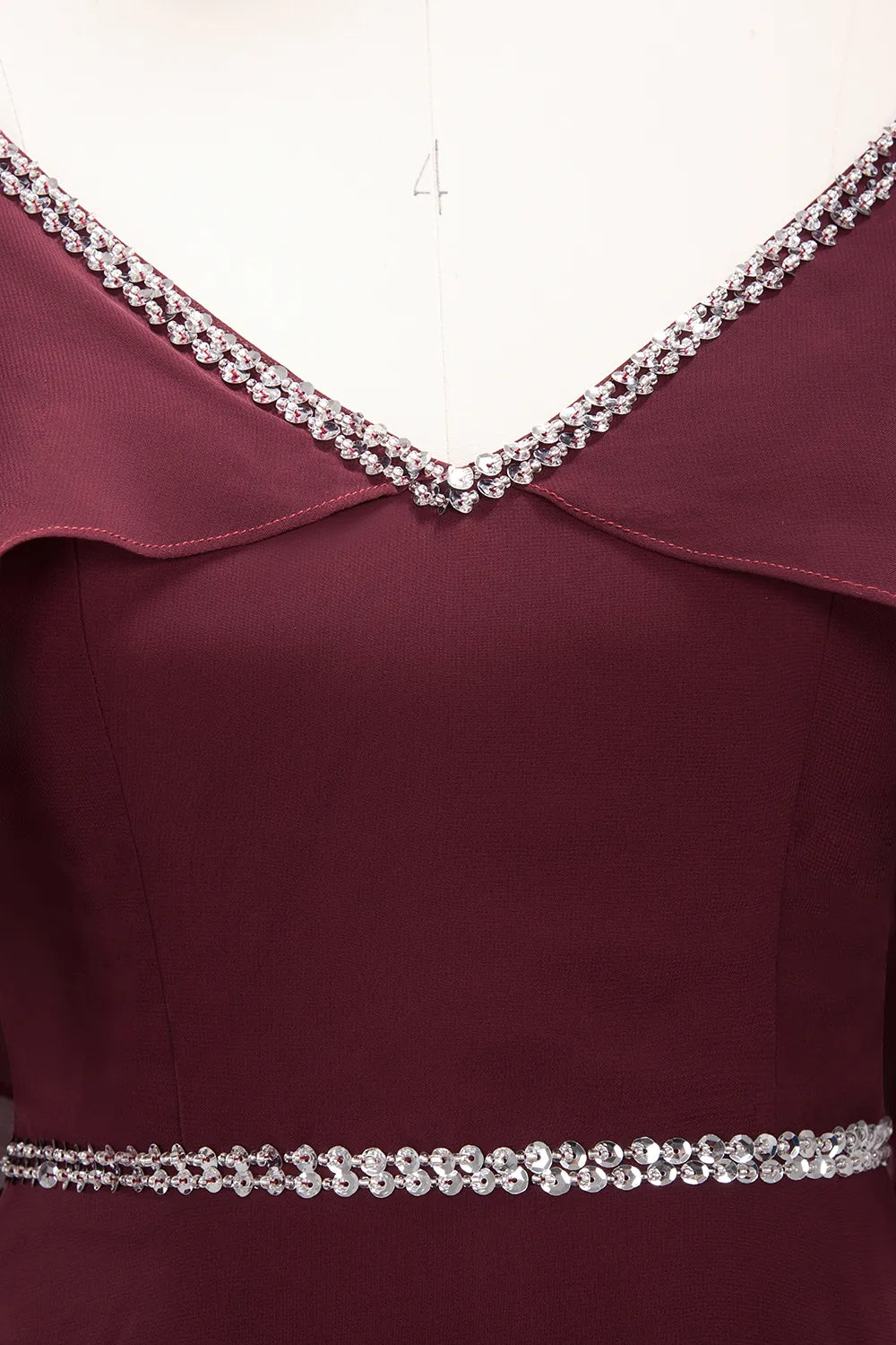 A-line V-Neck Spaghetti Straps Sleeveless Floor-Length Bridesmaid Dresses with