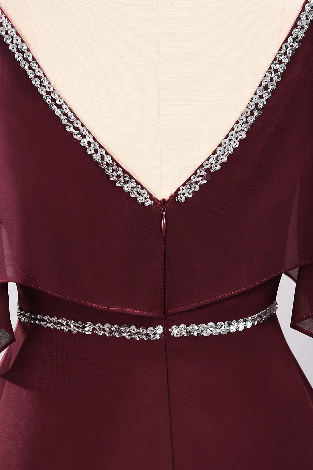 A-line V-Neck Spaghetti Straps Sleeveless Floor-Length Bridesmaid Dresses with