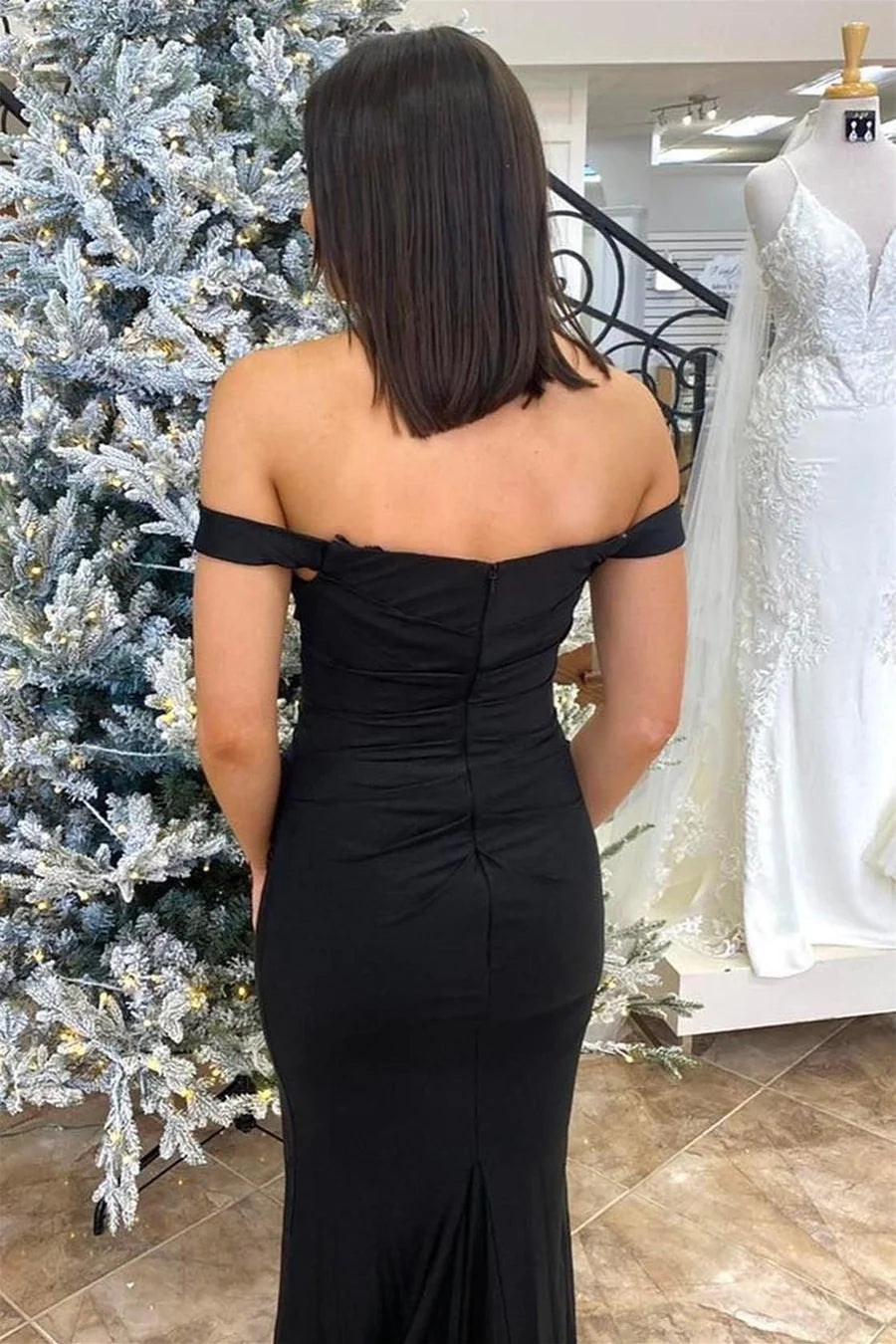 Royal Blue Mermaid Off the Shoulder Long Formal Dress