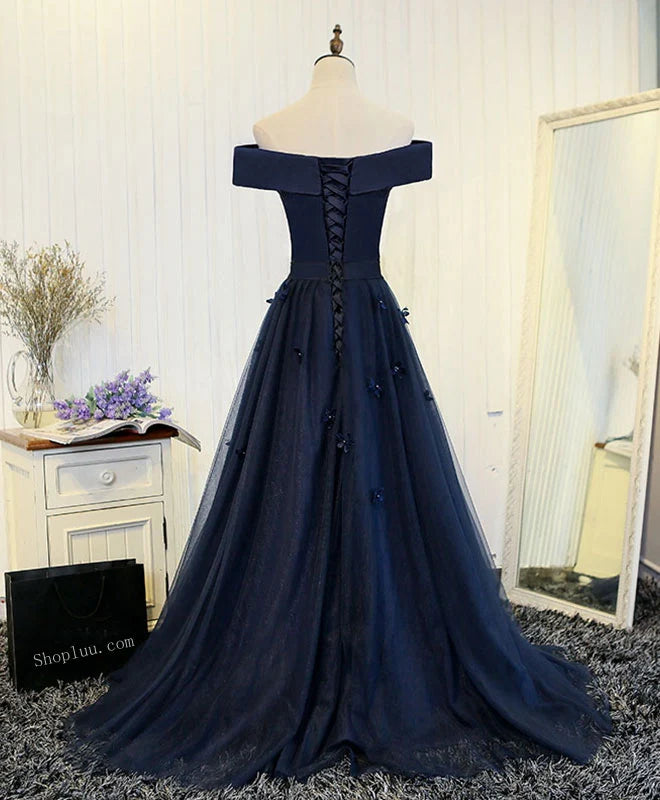 Off Shoulder Long Prom Dress Evening Dress