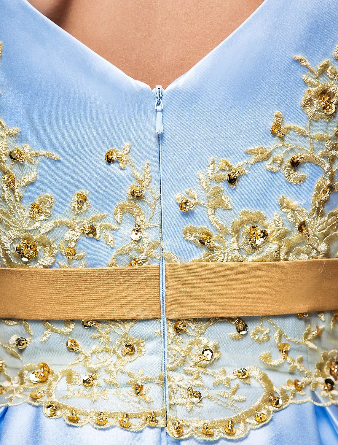 A-Line Cocktail Dresses Party Dress Wedding Guest Tea Length Sleeveless Jewel Neck Satin V Back with Pleats Appliques