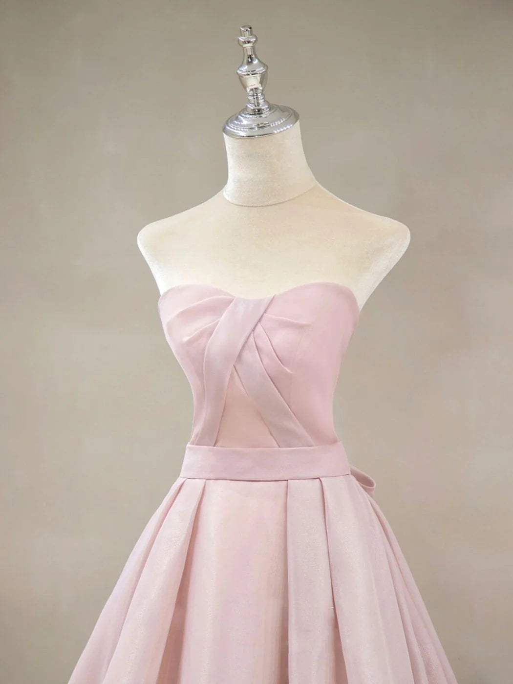 A Line Pink Long Prom Dresses Formal Pink Bridesmaid Dresses