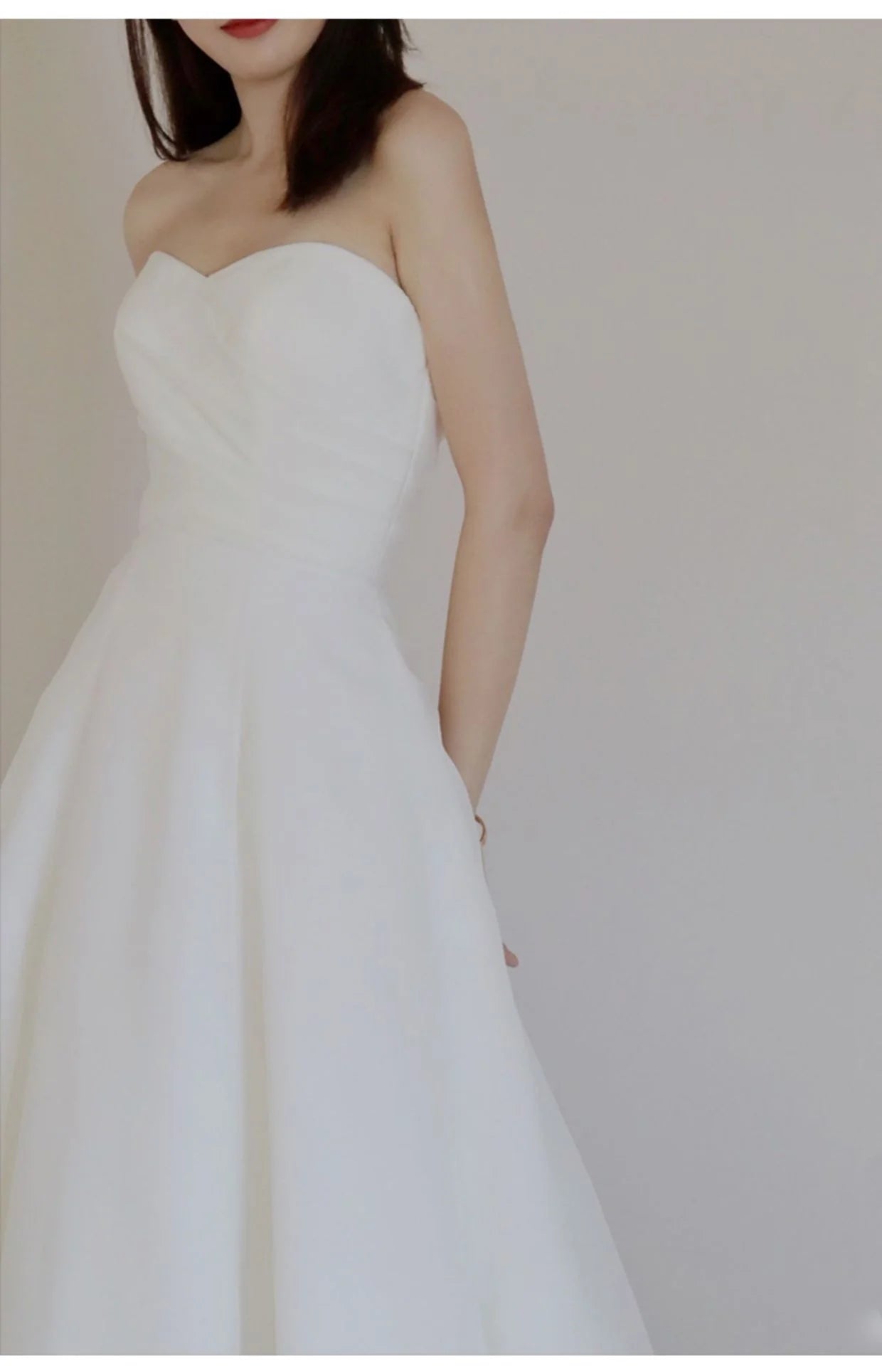 Sweetheart Satin A Line Prom Dress White Long Formal Dress Wedding Gown
