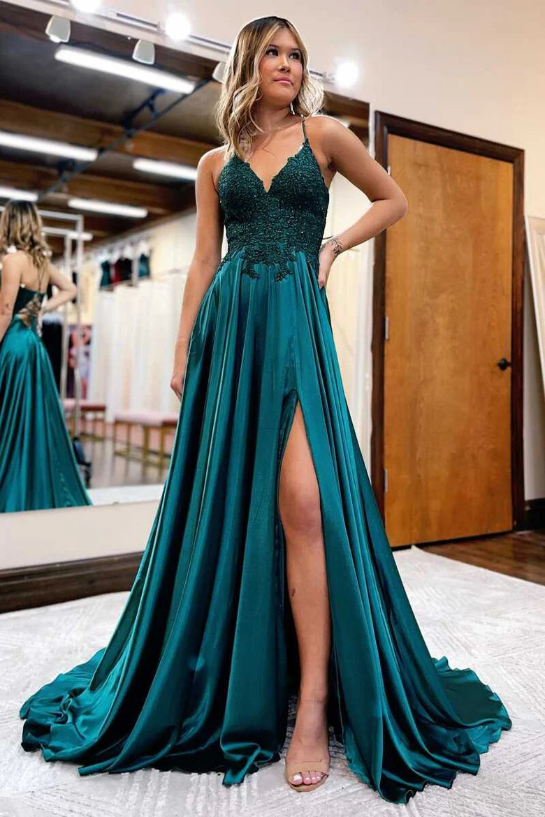 Beautiful Lace Lace-Up Long Prom Dress
