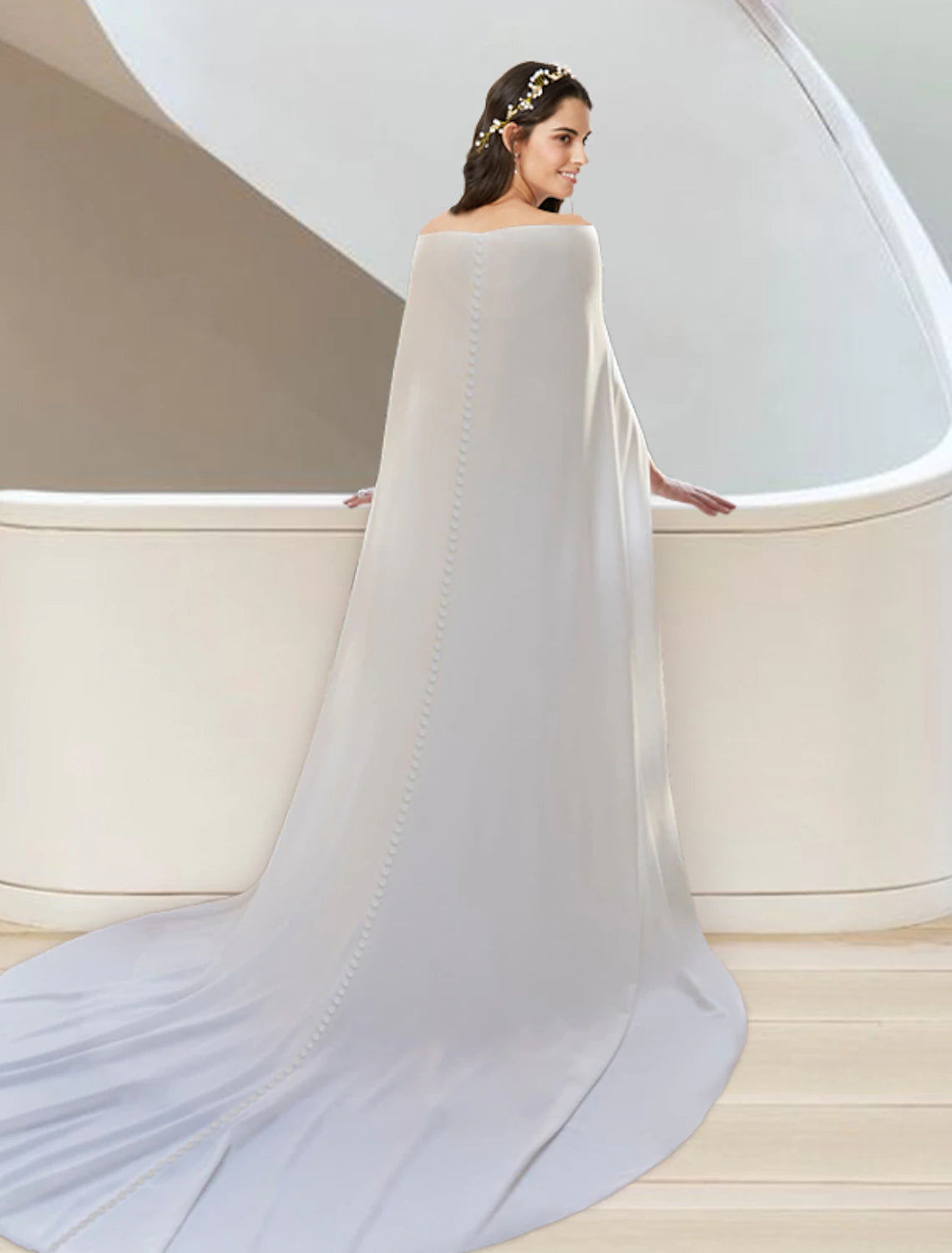 Formal Fall Wedding Dresses Two Piece Sweetheart Strapless Court Train Stretch Fabric Bridal Gowns With Sashes / Ribbons Summer Wedding Party