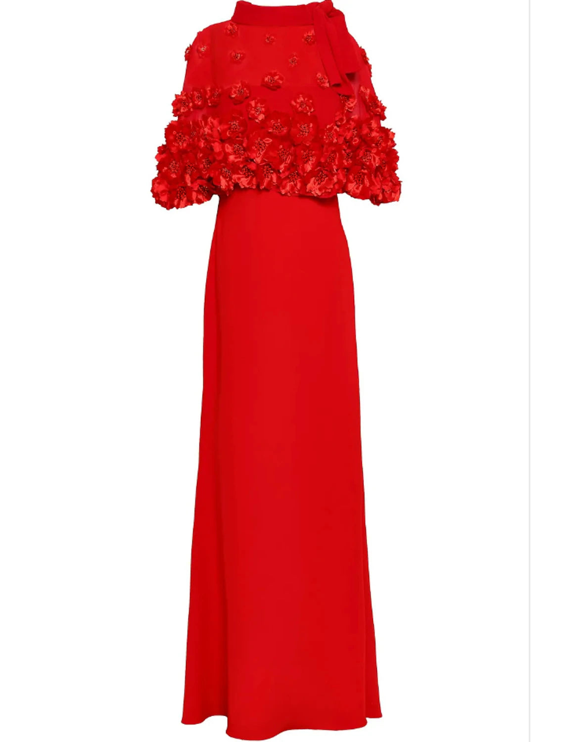 Sheath Red Green Dress Evening Gown Elegant Dress Wedding Guest Formal Evening Floor Length Half Sleeve Jewel Neck Fall Wedding Reception Polyester with Pleats