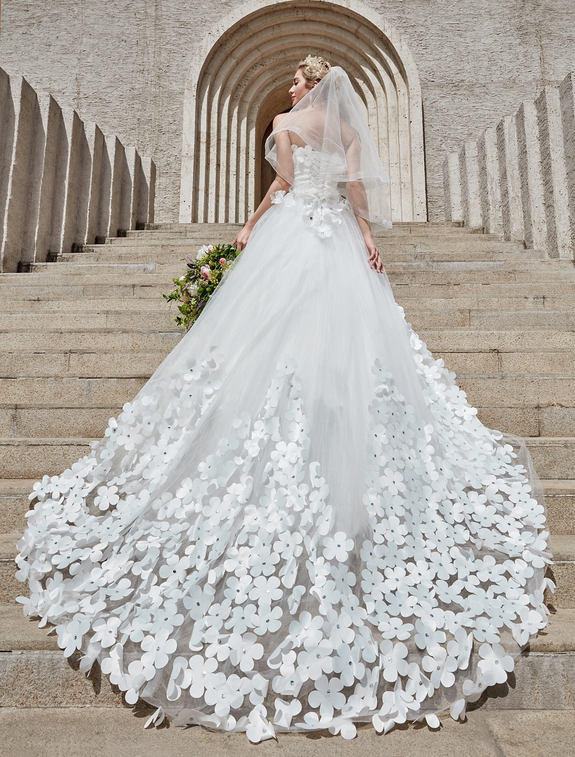 Engagement Sexy Formal Fall Wedding Dresses Mermaid / Trumpet Off Shoulder Cap Sleeve Chapel Train Lace Church Bridal Gowns With Appliques 2023 Summer Wedding Party