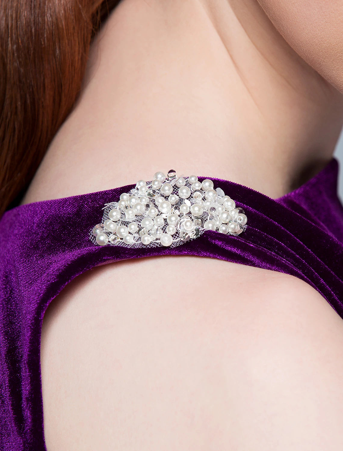 A-Line Open Back Formal Evening Dress Bateau Neck Sleeveless Court Train Velvet with Sash / Ribbon Pearls Beading