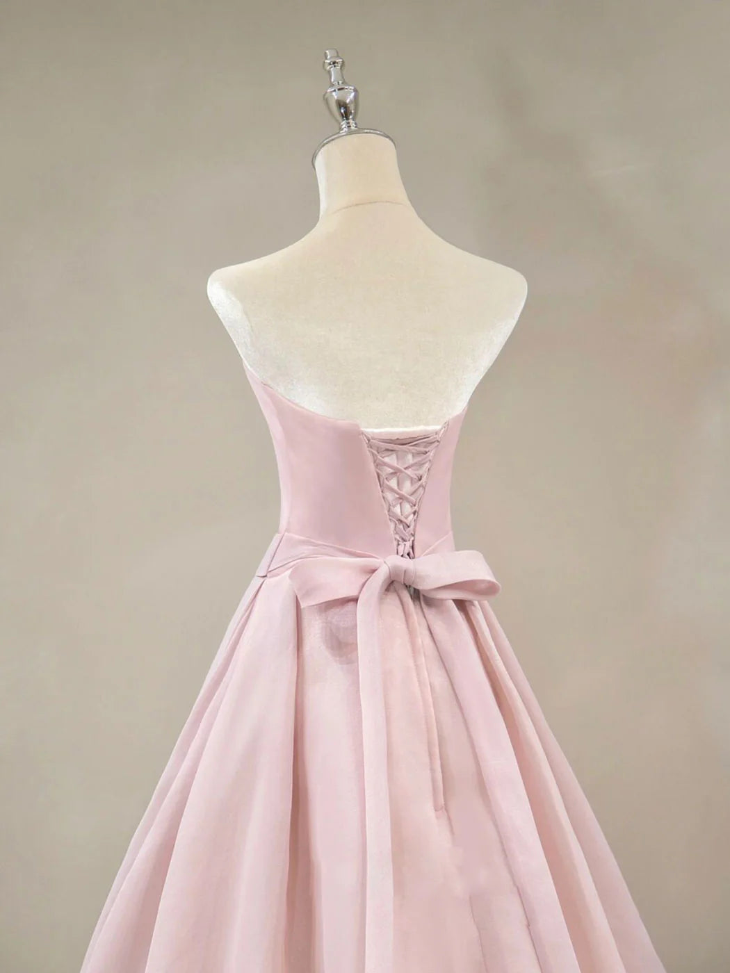 A Line Pink Long Prom Dresses Formal Pink Bridesmaid Dresses