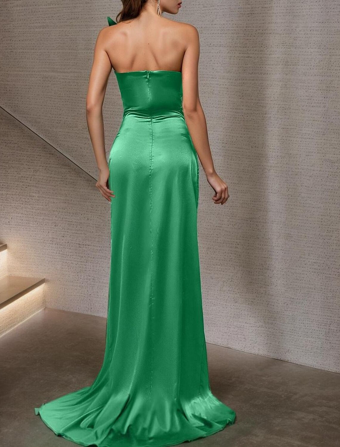 A-Line Prom Dresses Elegant Dress Formal Prom Floor Length Sleeveless Strapless Satin with Ruched