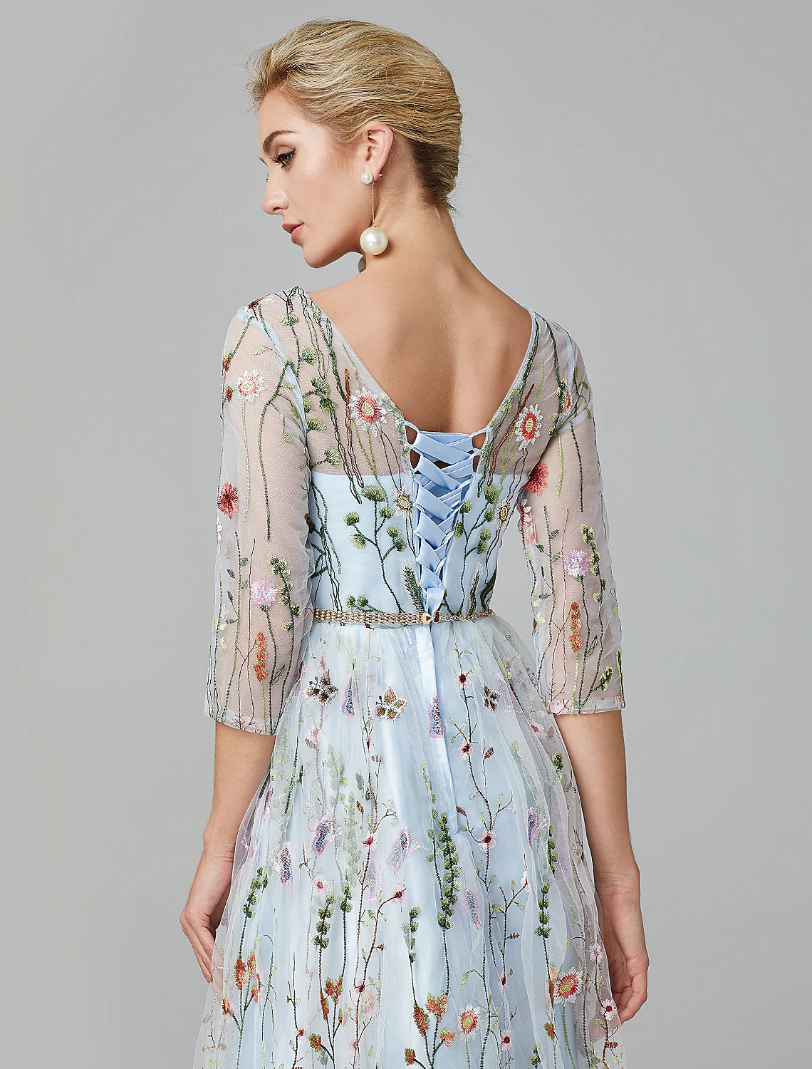 Mermaid / Trumpet Evening Gown Sparkle Dress Wedding Guest Prom Floor Length Sleeveless Jewel Neck Sequined with Sequin