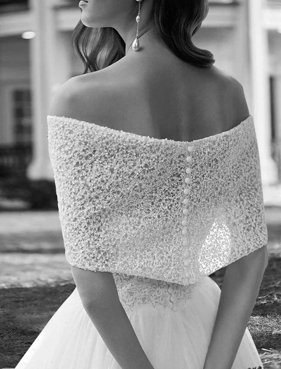 Bridal Shower Vintage 1940s / 1950s Little White Dresses Wedding Dresses Ball Gown Off Shoulder Short Sleeve Ankle Length Lace Bridal Gowns With Appliques