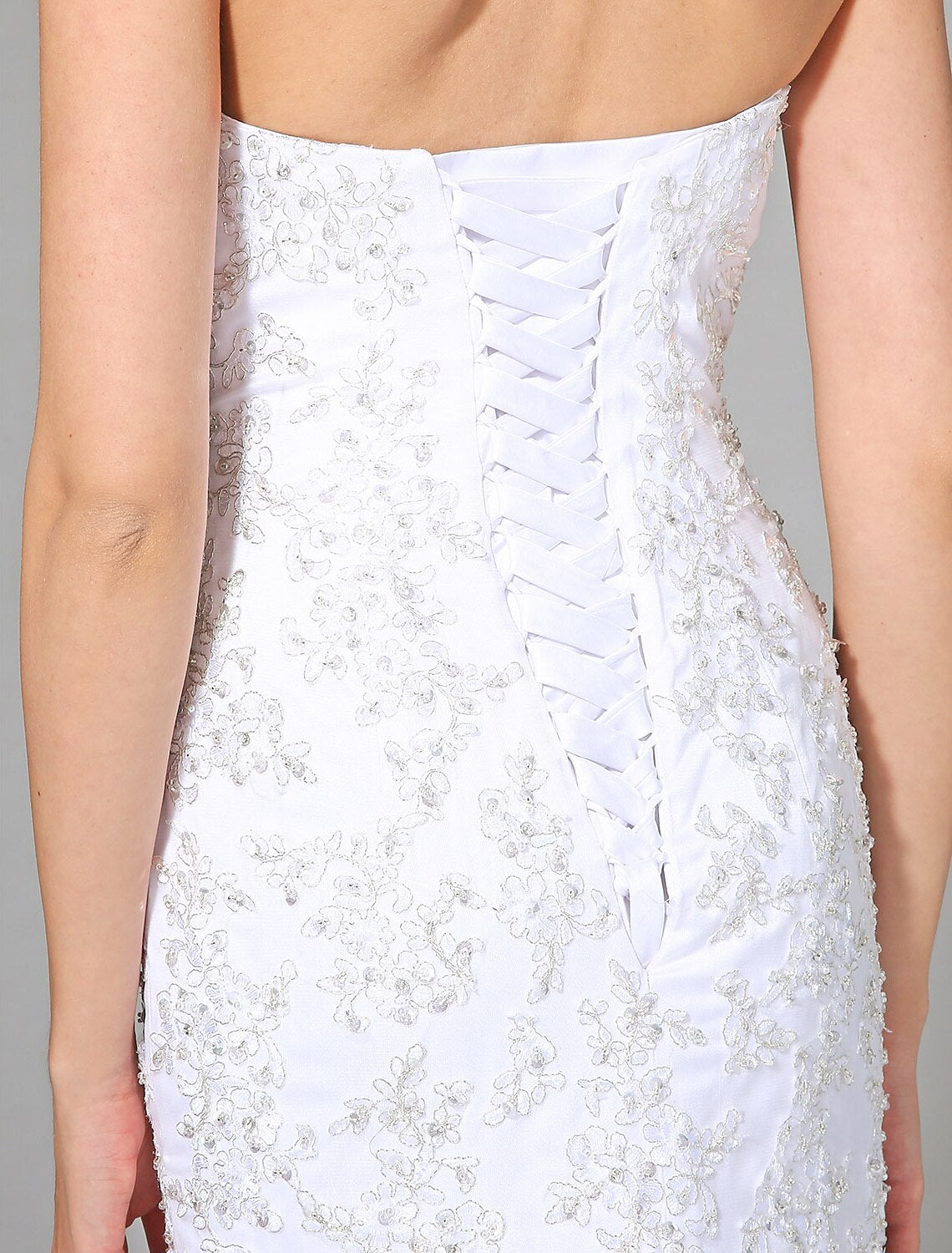 Wedding Dresses Mermaid / Trumpet Sweetheart Sleeveless Sweep / Brush Train Tulle Bridal Gowns With Crystal Beading