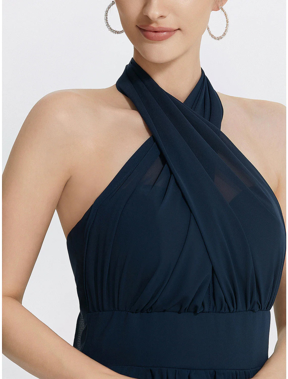 DingjiA-Line Cocktail Dresses Elegant Dress Wedding Guest Tea Length Short Sleeve Off Shoulder Convertible Chiffon with Ruched