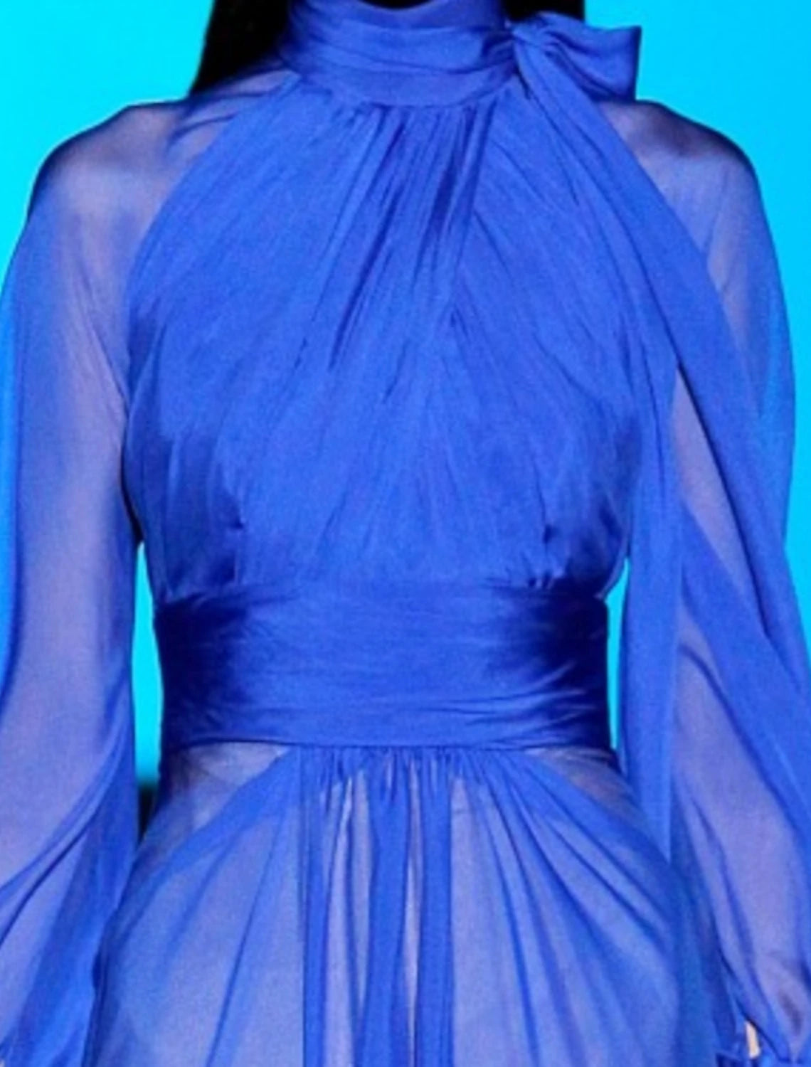 Sheath / Column Evening Gown Elegant Dress Wedding Guest Holiday Floor Length 3/4 Length Sleeve High Neck Chiffon with Pleats