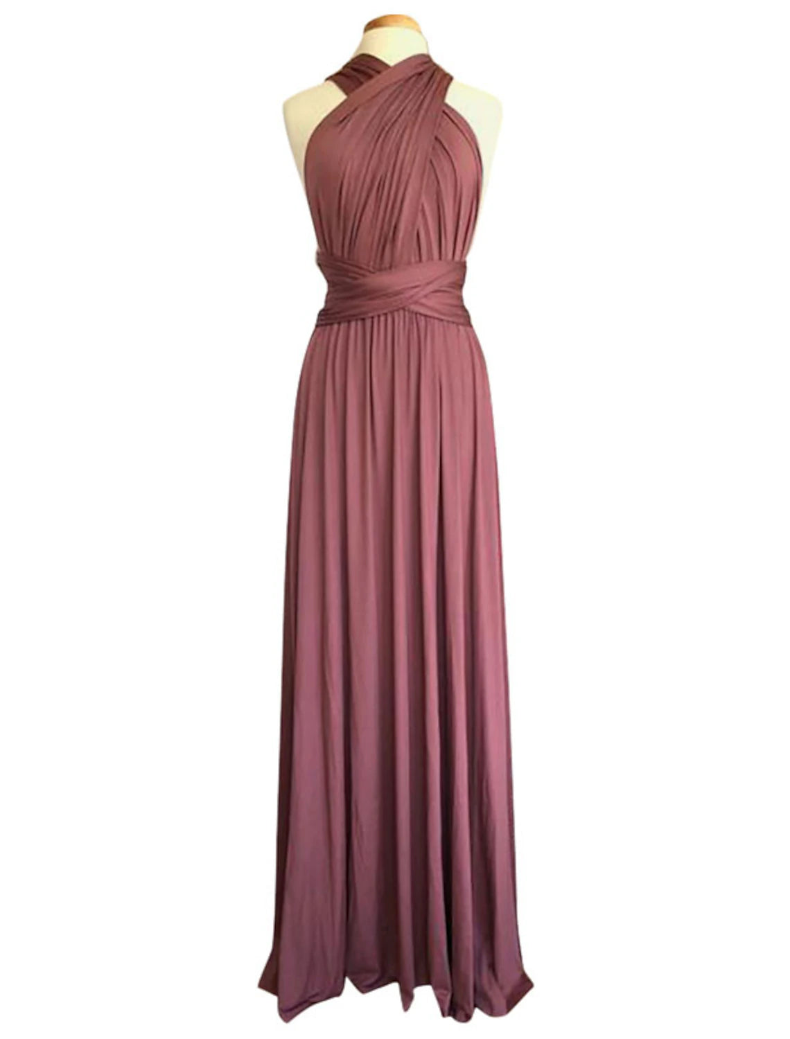 Sheath / Column Bridesmaid Dress Cross Front / V Neck Sleeveless Elegant Floor Length Spandex with Draping / Ruching