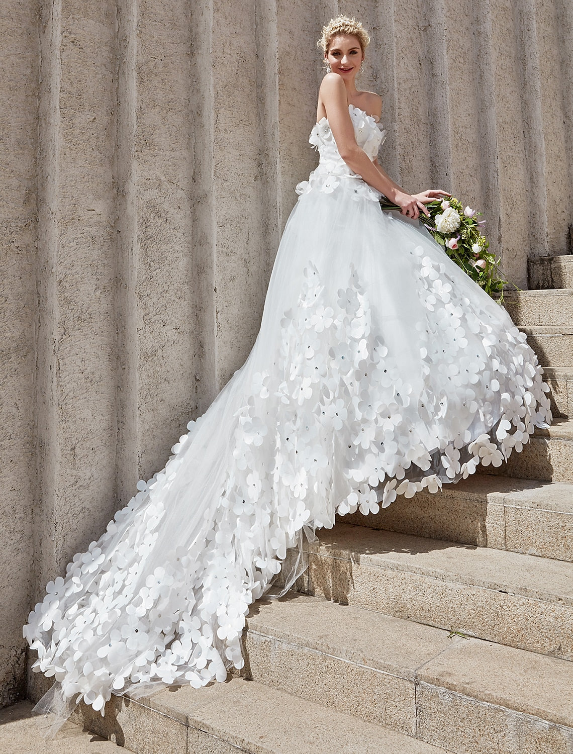 Engagement Sexy Formal Fall Wedding Dresses Mermaid / Trumpet Off Shoulder Cap Sleeve Chapel Train Lace Church Bridal Gowns With Appliques 2023 Summer Wedding Party