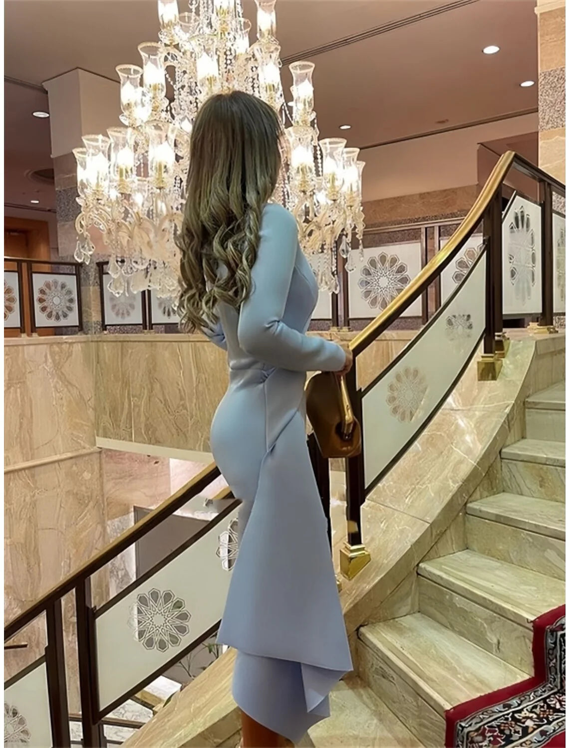 DingjiSheath Formal Dress Cocktail Dresses Elegant Christmas Red Green Dress Formal Fall Knee Length Long Sleeve Jewel Neck Stretch Fabric with Pleats Ruched