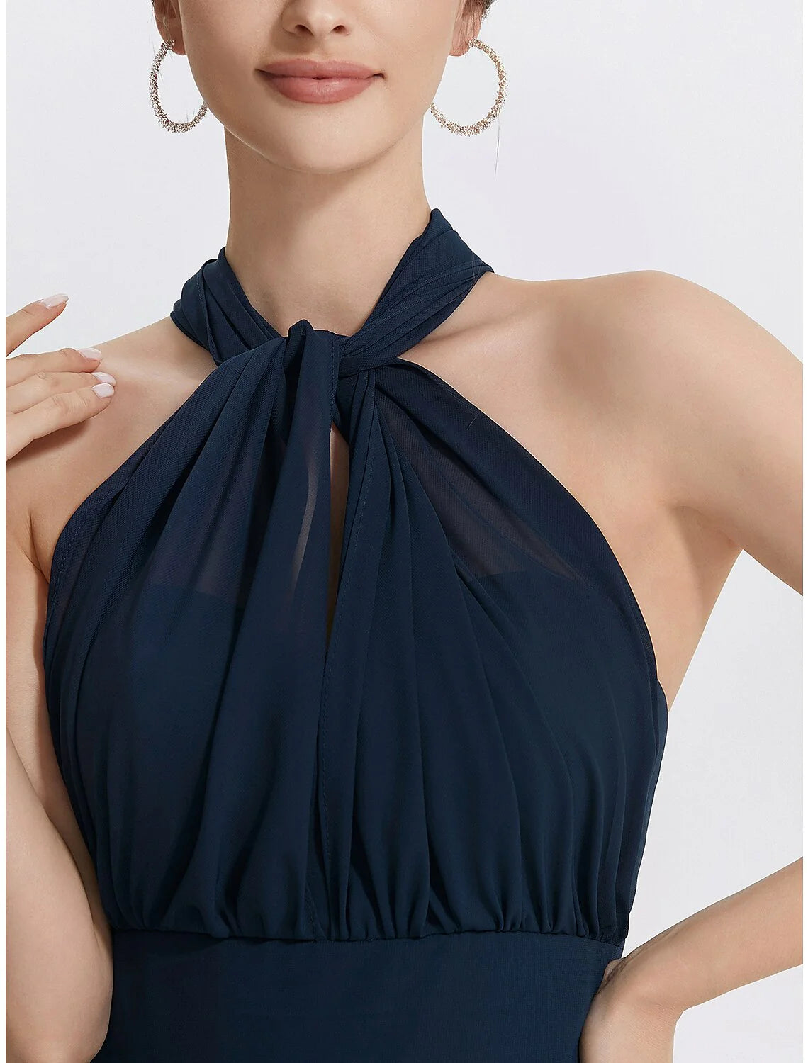 DingjiA-Line Cocktail Dresses Elegant Dress Wedding Guest Tea Length Short Sleeve Off Shoulder Convertible Chiffon with Ruched