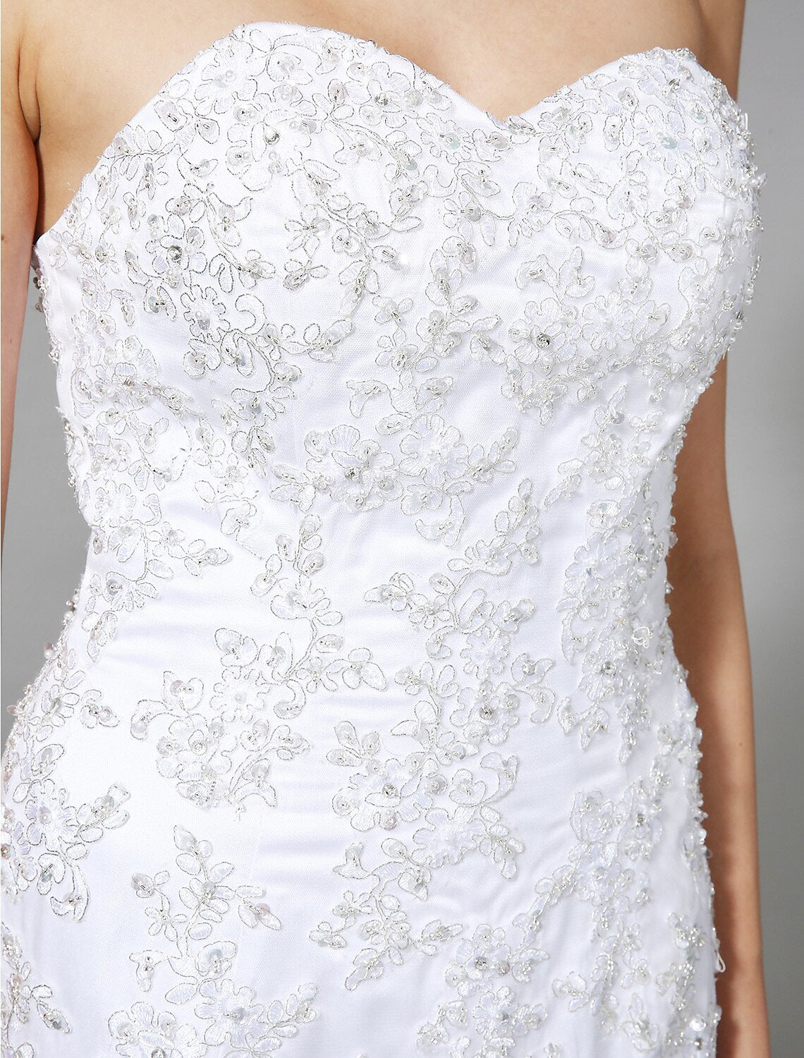 Wedding Dresses Mermaid / Trumpet Sweetheart Sleeveless Sweep / Brush Train Tulle Bridal Gowns With Crystal Beading