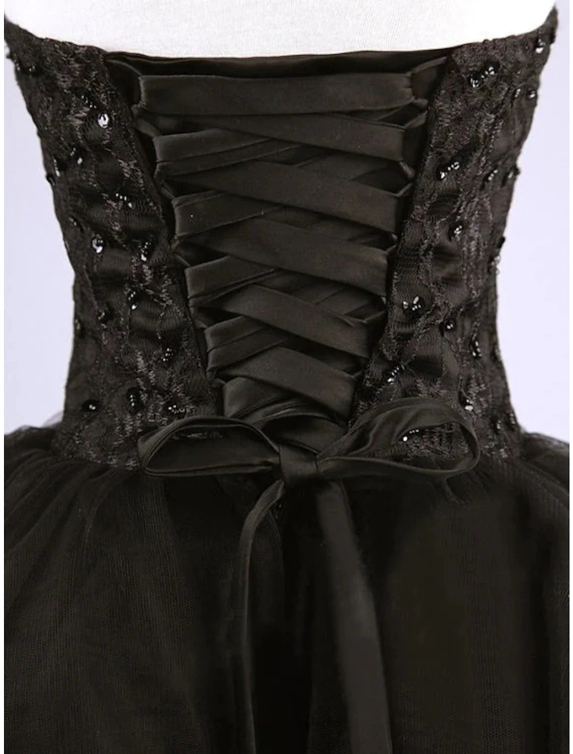 DingjiBall Gown Cocktail Dresses Party Dress Graduation Knee Length Sleeveless Sweetheart Tulle with Pleats Beading