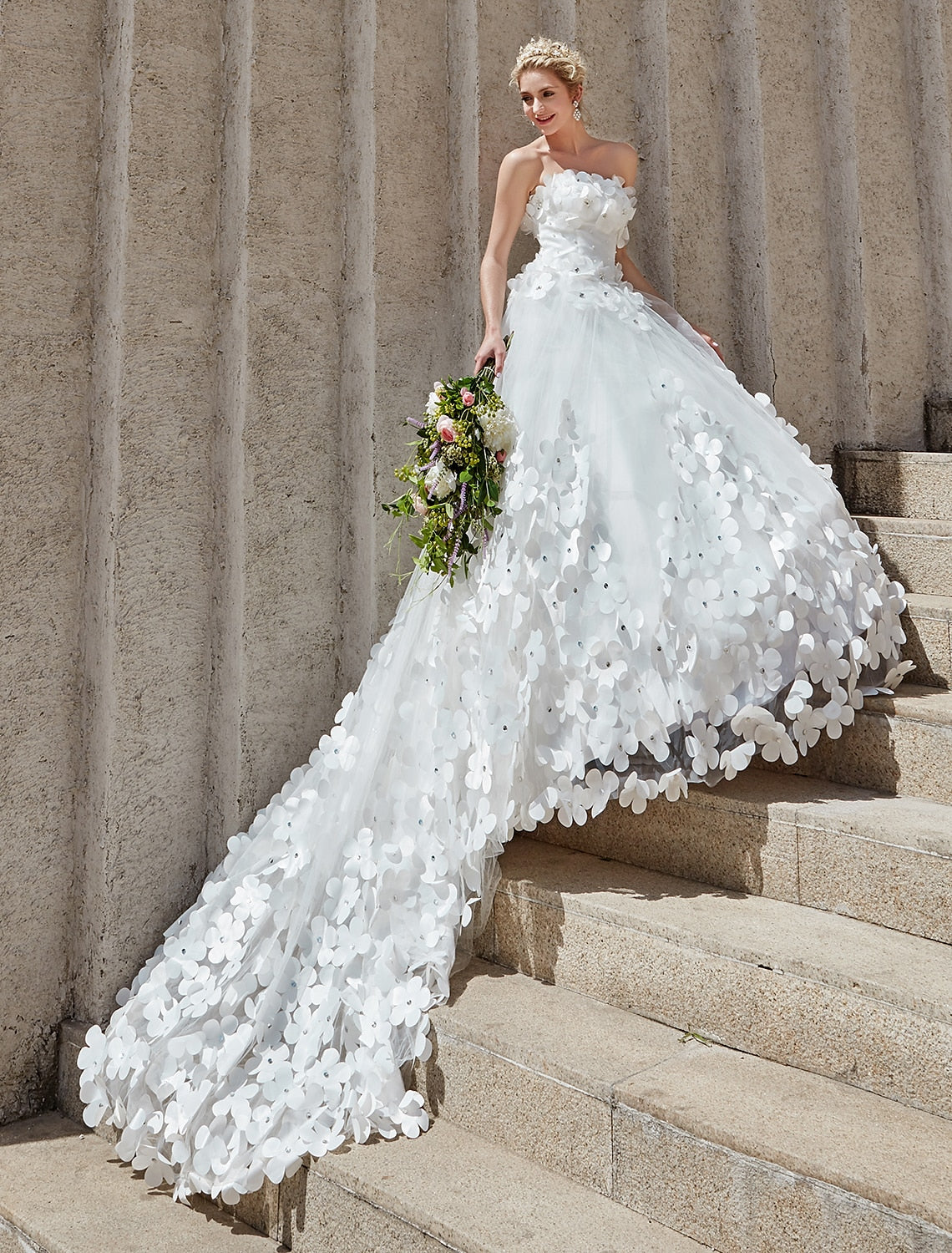 Engagement Sexy Formal Fall Wedding Dresses Mermaid / Trumpet Off Shoulder Cap Sleeve Chapel Train Lace Church Bridal Gowns With Appliques 2023 Summer Wedding Party