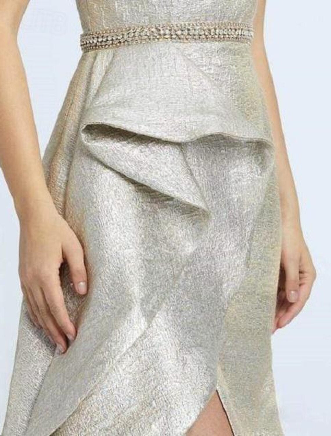 Mermaid / Trumpet Prom Dresses Elegant Dress Formal Prom Floor Length Sleeveless One Shoulder Sequined with Ruffles