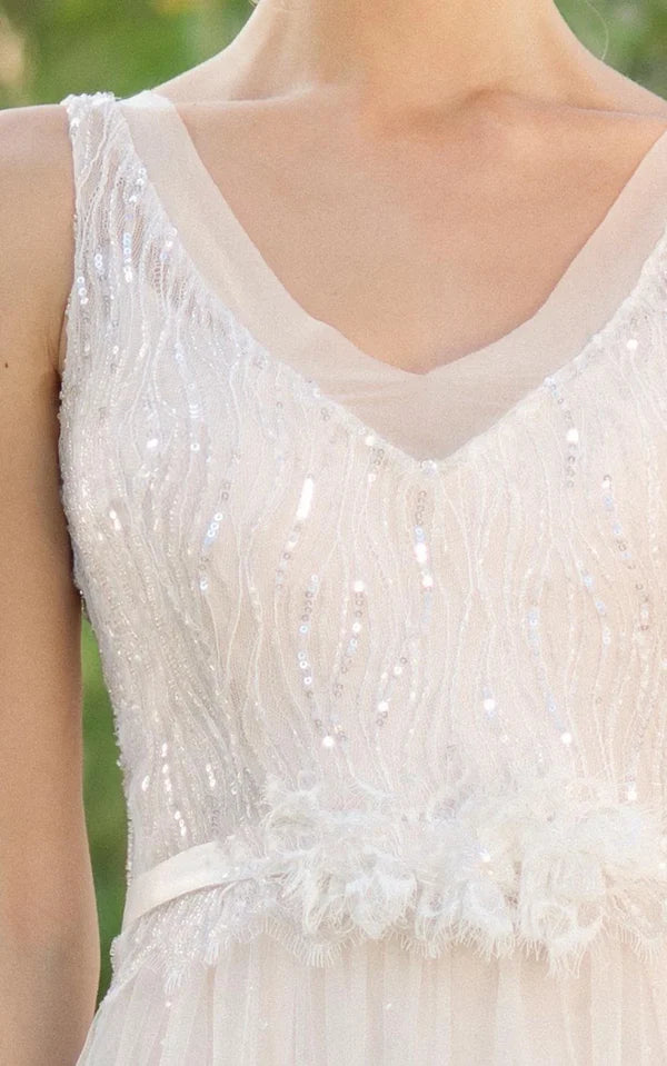 Tulle Lace Weddig Dress With Beading Sequins