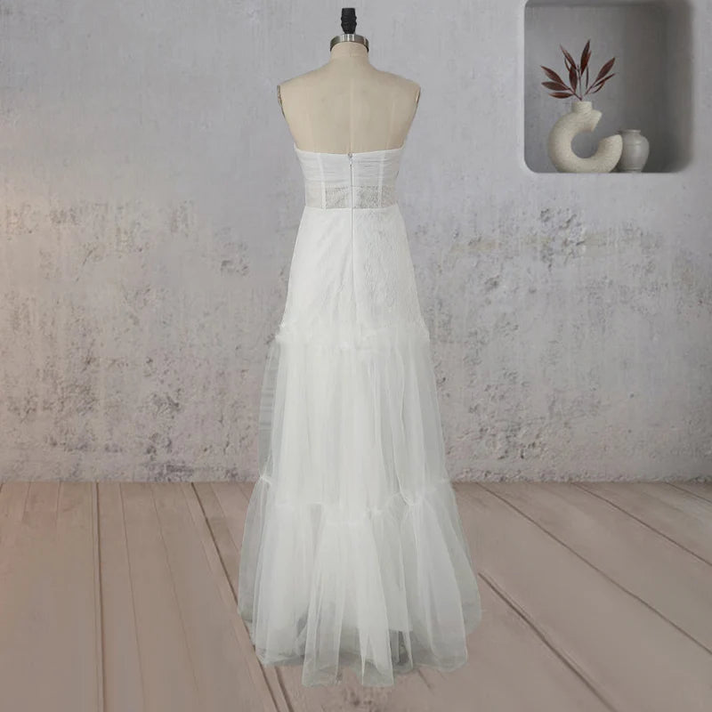 A-Line Sweetheart Strapless Enchantment Wedding Dress