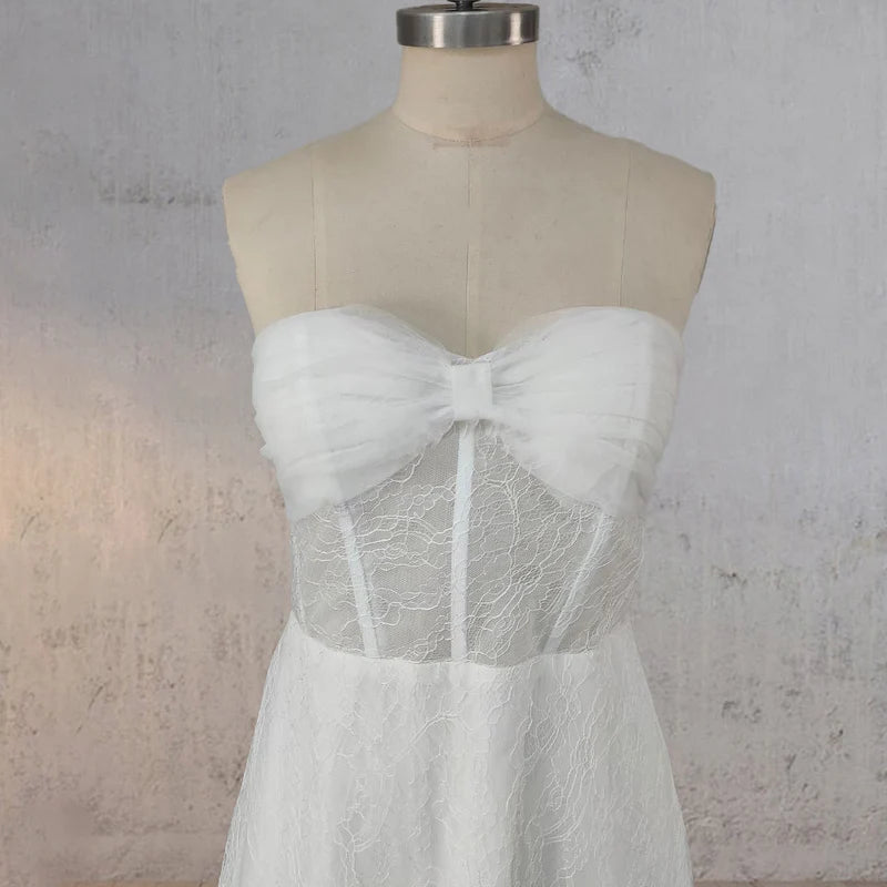 A-Line Sweetheart Strapless Enchantment Wedding Dress