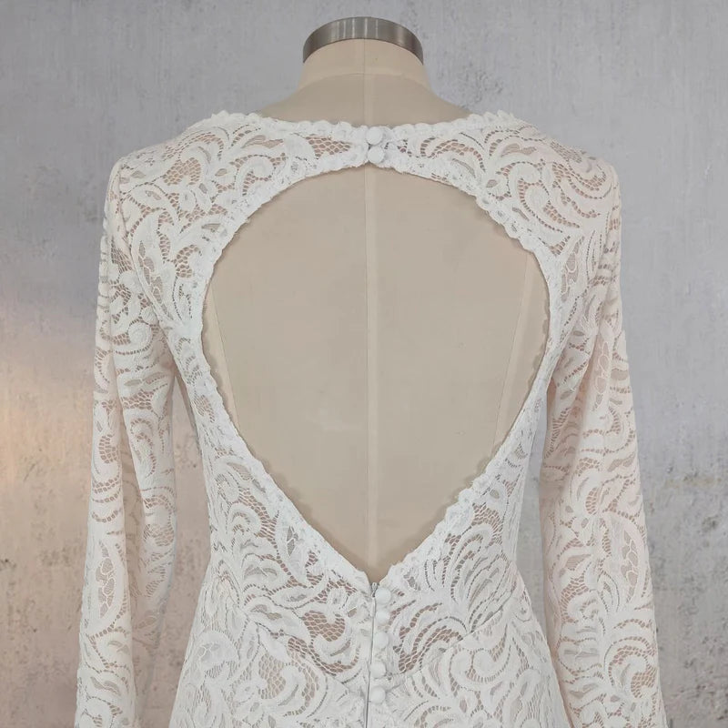 Whisper Lace Embroidery Bridal Gown Wedding Dress