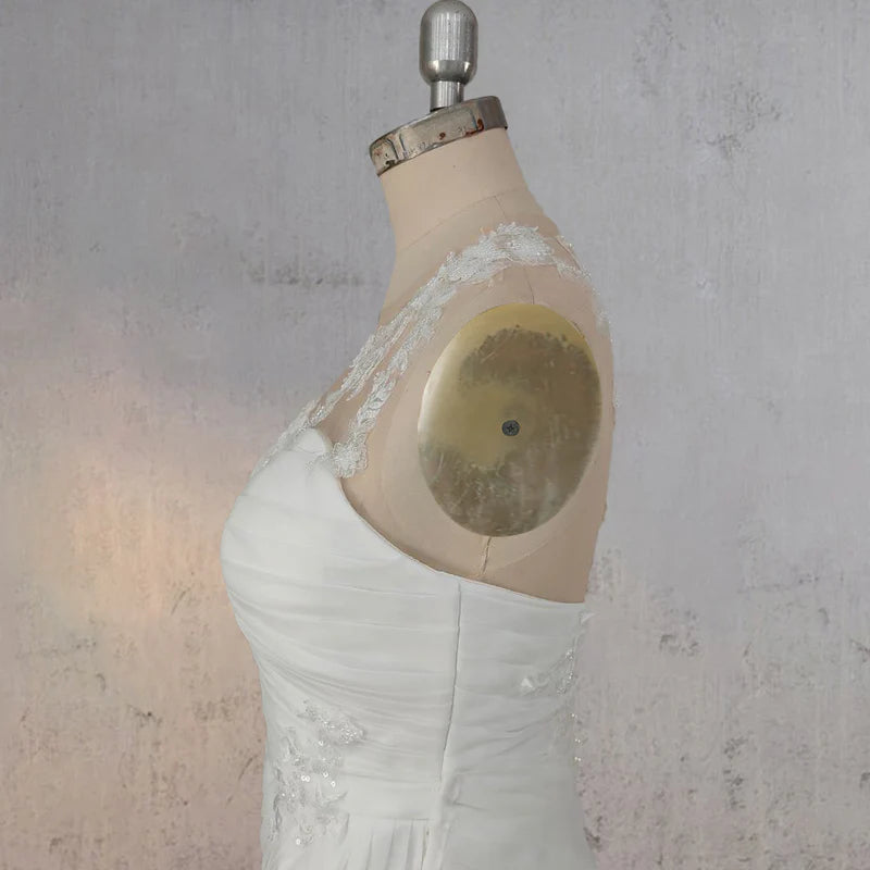 Mermaid Pearled Enchantment Lace Appliqued Wedding Dresses