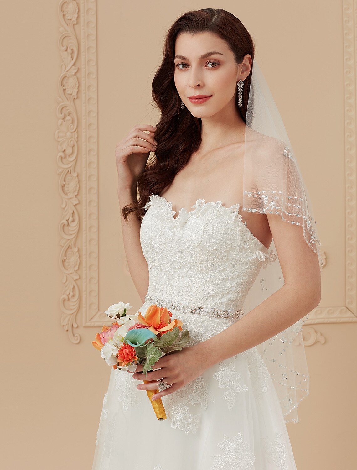 Reception Wedding Dresses A-Line Sweetheart Sleeveless Ankle Length Tulle Bridal Gowns With Sashes / Ribbons Beading
