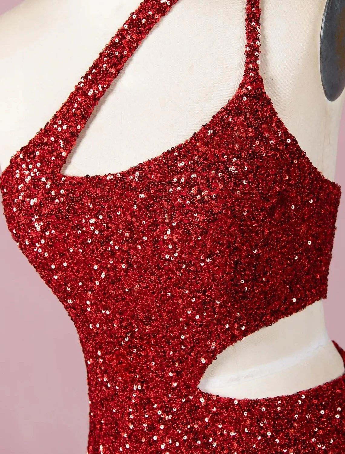 DingjiA-Line Evening Gown Elegant Dress Formal Prom Floor Length Sleeveless One Shoulder Sequined with Glitter Sequin