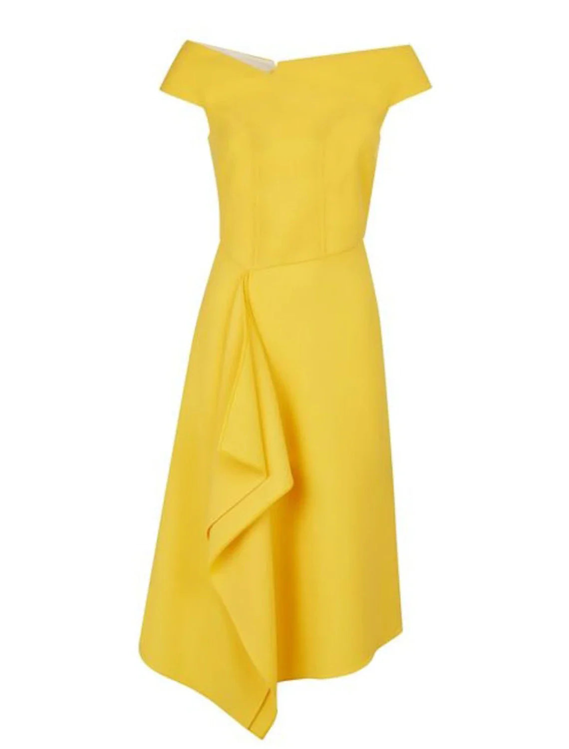 DingjiSheath / Column Elegant Holiday Cocktail Party Dress Boat Neck Short Sleeve Knee Length Satin