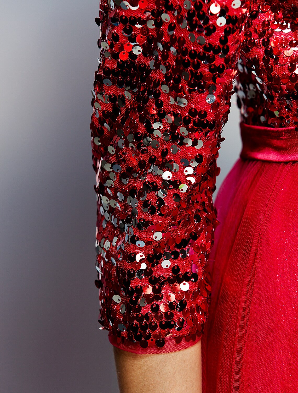 A-Line Bateau Neck / Boat Neck Floor Length Tulle / Sequined Sparkle & Shine / Beaded & Sequin Prom / Formal Evening Dress with Sash / Ribbon / Sequin