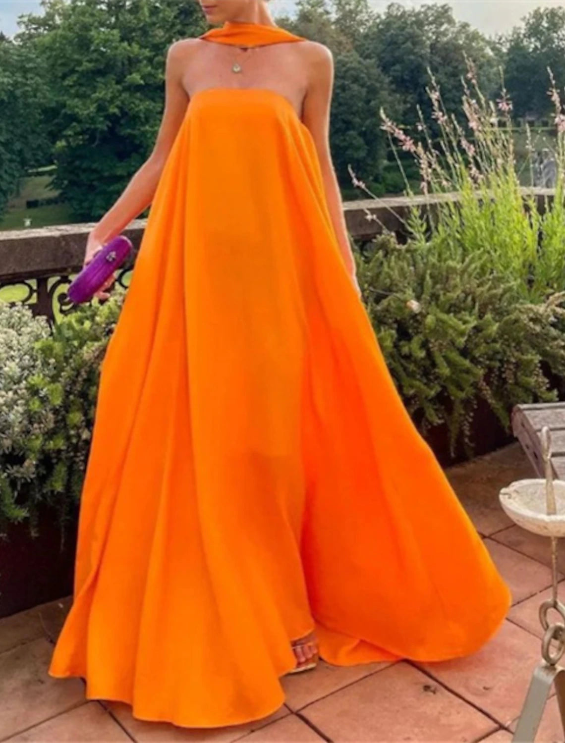 A-Line Evening Gown Fairy Dress Formal Wedding Guest Floor Length Slee –  DingJi WeddingDress