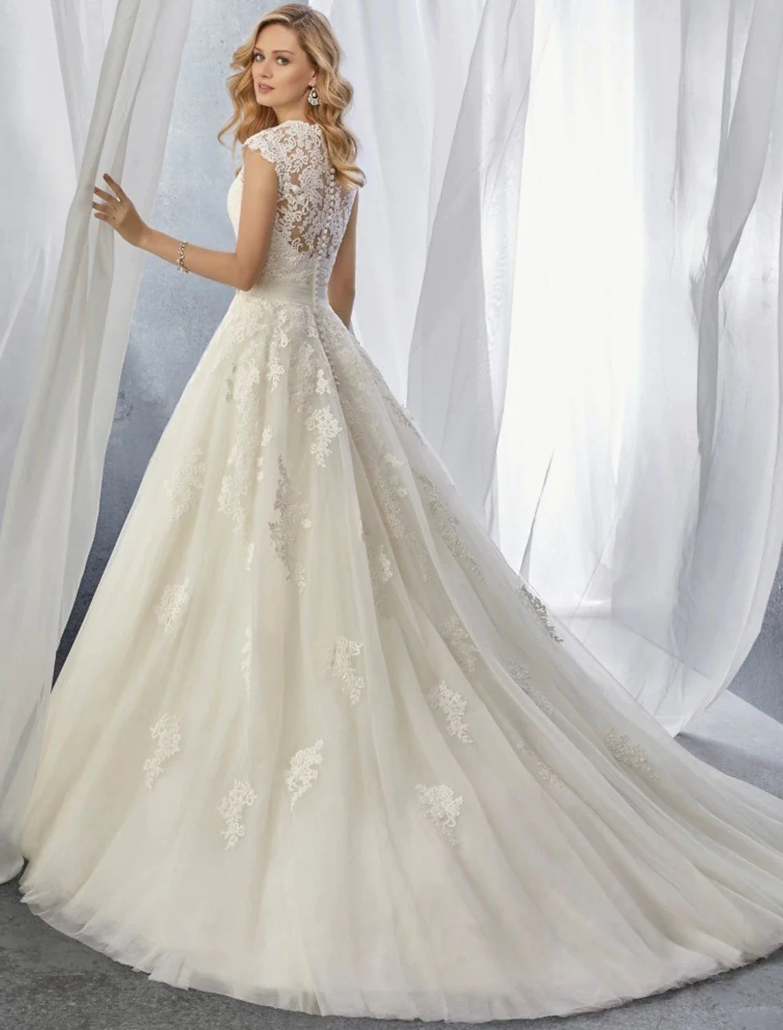 Engagement Formal Dresses Ball Gown Straps Lace With